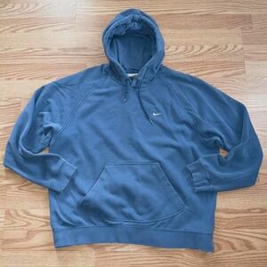 Vintage Nike Hoodie Mens Large silver tag Blue mini swoosh 2000s Y2K